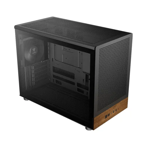 Case GAMDIAS ATHENA M4M WOOD Black | Micro-Tower | M-ATX | GAMDIAS